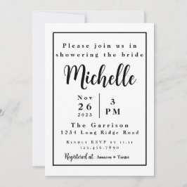 Invitación simple a la ducha de novia | MINIMALIST
