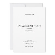 Invitación simple a la fiesta de compromiso