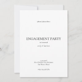 Invitación simple a la fiesta de compromiso