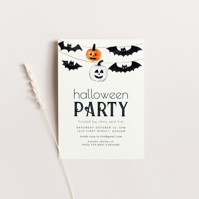 Invitación simple a la fiesta de Jack o Lantern en (Subido por el creador)