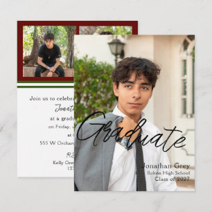 Invitación simple a la graduación