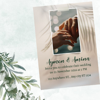 Invitación simple a matrimonio