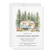 Invitación simple a un bosque rústico de Reunión M