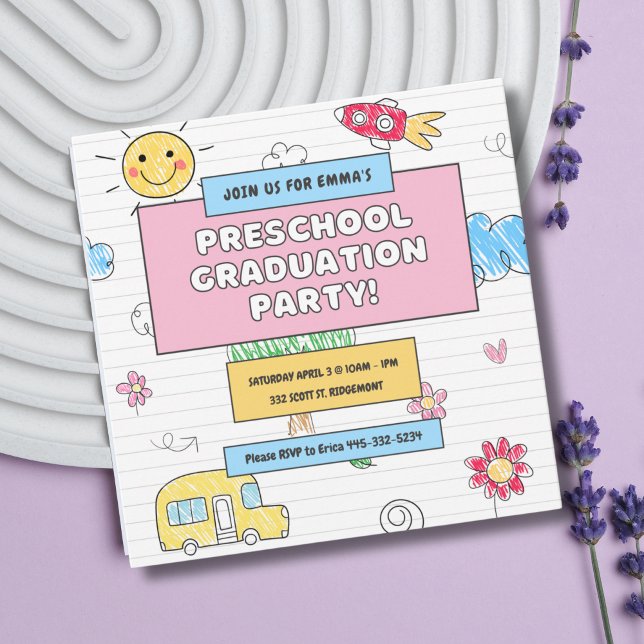Invitación simple a una fiesta de graduación prees (Subido por el creador)