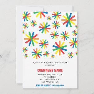 Invitación simple a una fiesta de negocios Confeti