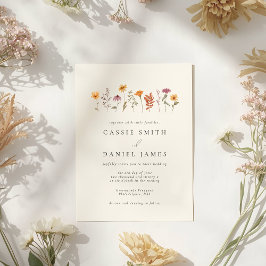 Invitación Simple acuarela Caída Flor silvestre Boda Jardín