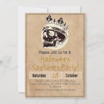 Simple Adulto Vintage Halloween Party Cráneo gótic