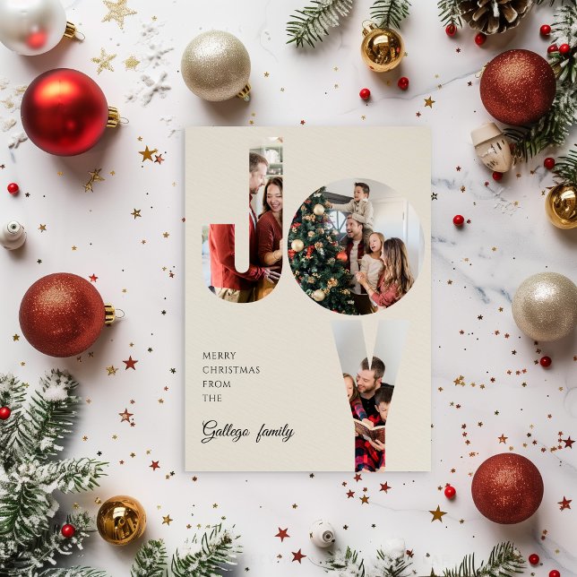 Invitación Simple Aesthetic Family Photo Christmas Card (Subido por el creador)