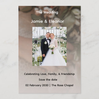 Invitación Simple and Class Weeding Invitation 