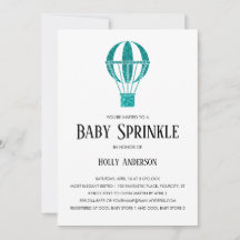 Simple Baby Sprinkle Globo Aerostático Brillante A
