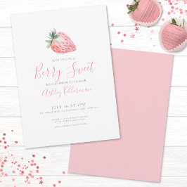 Invitación Simple Berry Sweet Baby Shower