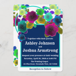 Invitación simple boda contemporáneo en cascada