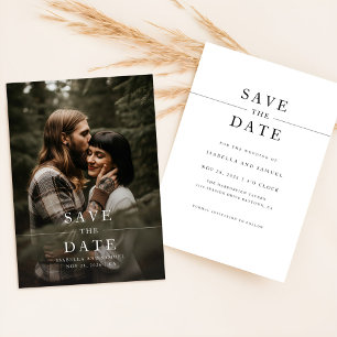 Invitación Simple Boda Fotográfica De Boho Forestal Salva La 