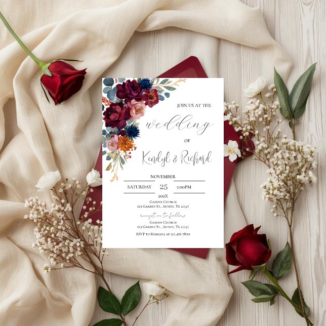 Invitación Simple Boho Elegant Wedding Invitation (Subido por el creador)