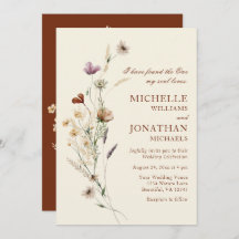 Simple Boho Wildflowers Floral Christian Boda