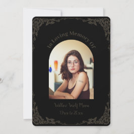 Invitación Simple Brown and Black Pagan Funeral 