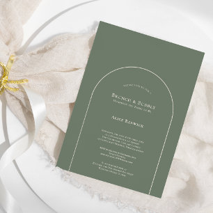Invitación Simple brunch de novias en el arco del Boho y burb