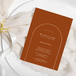 Invitación Simple Brunch nupcial de Boho Terracotta y burbuja