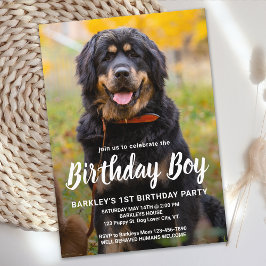 Invitación Simple cachorro perro Personalizado de cumpleaños