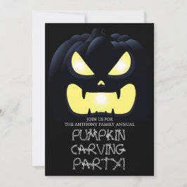 Invitación Simple calabaza tallando Fiesta Halloween Spooky