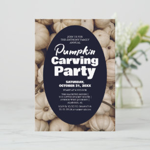Invitación Simple calabaza tallando Fiesta Halloween Spooky