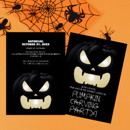 Invitación Simple calabaza tallando Fiesta Halloween Spooky