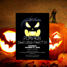 Invitación Simple calabaza tallando Fiesta Halloween Spooky