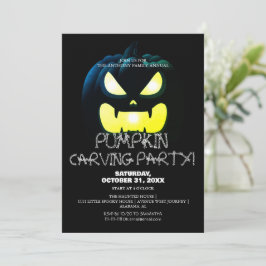 Invitación Simple calabaza tallando Fiesta Halloween Spooky