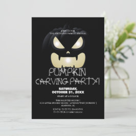 Invitación Simple calabaza tallando Fiesta Halloween Spooky