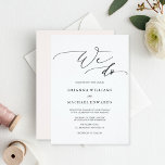 Invitación Simple caligrafía elegante que hacemos Boda<br><div class="desc">Simple Elegante Caligrafía Negro y Blanco Hacemos Tarjeta de Invitación de Boda. Para una personalización más avanzada de este diseño,  haga clic en el botón "Personalizar" de arriba. También están disponibles los elementos coincidentes.</div>