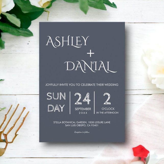 Invitación Simple caligrafía moderna Elegante Boda elegante I (Subido por el creador)