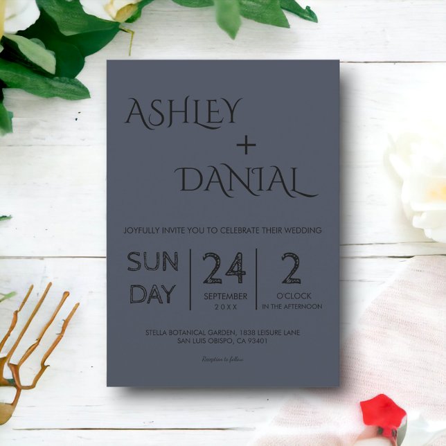 Invitación Simple caligrafía moderna Elegante matrimonio eleg (Subido por el creador)