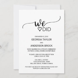 Invitación Simple caligrafía negra que hicimos