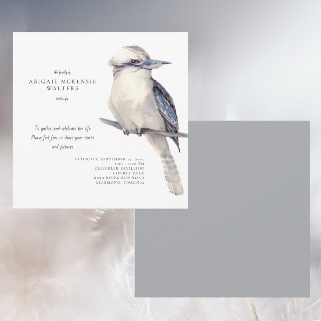 Invitación Simple celebración de la vida con aves (Subido por el creador)