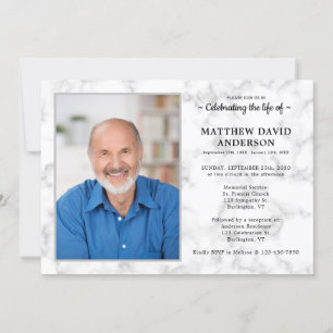 Invitación Simple Celebración Memorial Del Funeral De La Foto