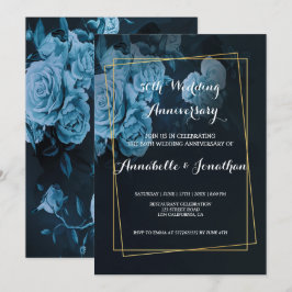 Invitación Simple Chic Oro Geométrico Fra Bodas de Aniversari