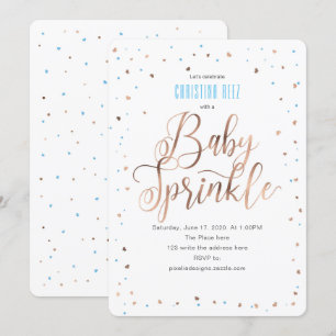 Invitación Simple, chico, rociar con amor, rociar bebé