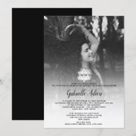 Invitación Simple chicstar nombre hebreo foto Bat Mitzvah