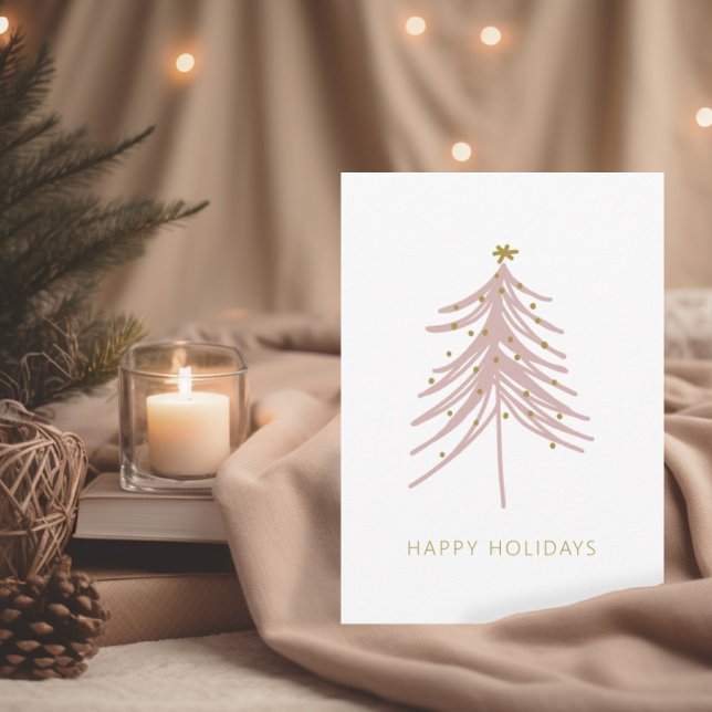 Invitación Simple Christmas Tree Corporate Holiday Card (Subido por el creador)