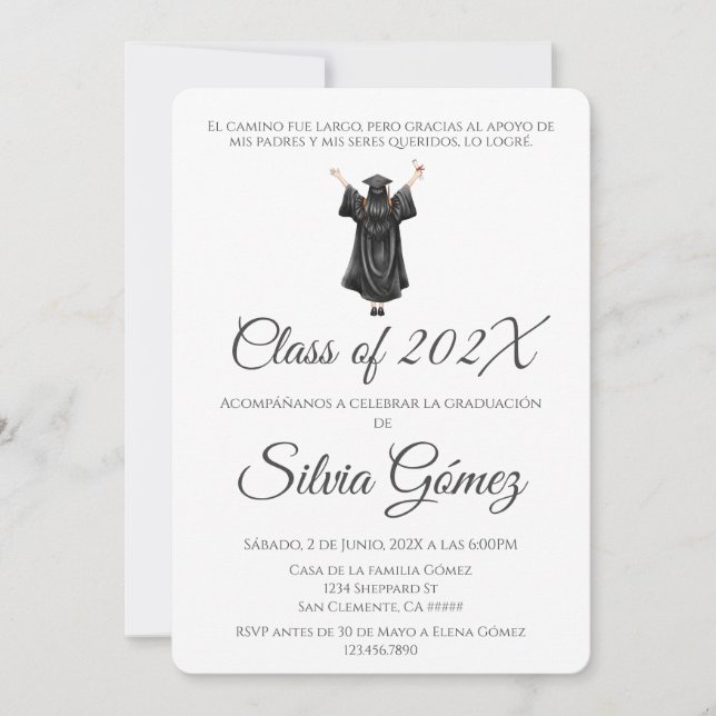 Invitación Simple Class of 2026 graduation (Anverso)