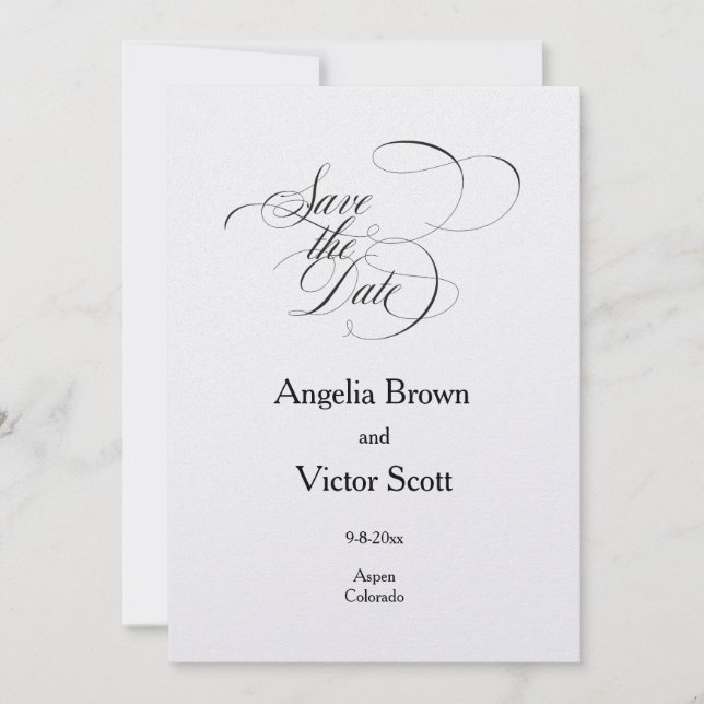 Invitación Simple Classic Love Birds Save the date Invitation (Anverso)