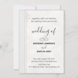 Invitación Simple Classic Wedding Invitation – Custom