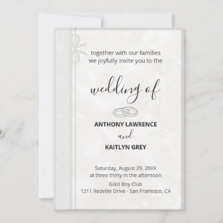 Invitación Simple Classic Wedding Invitation – Custom