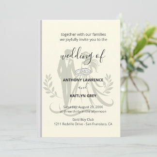 Invitación Simple Classic Wedding Invitation – Customizable