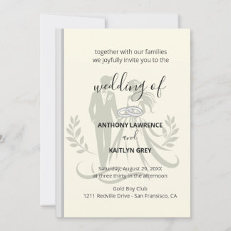 Invitación Simple Classic Wedding Invitation – Customizable