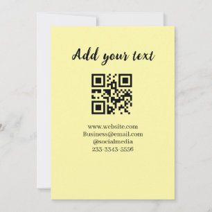 Invitación simple código QR personalizado añade tu nombre tex