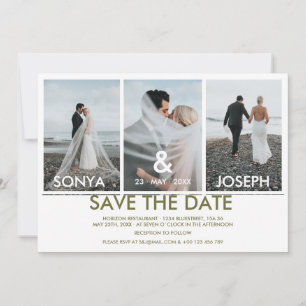 Invitación Simple Color Elegante Texto y Foto Salva la Fecha