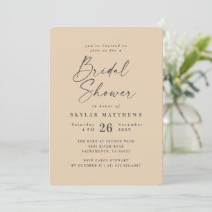 Invitación Simple Color Sólido Amarillo Polvoriento Despedida