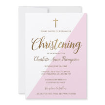 Simple Cruz Blanca de Oro Rosada: Christina virtua