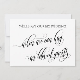 Invitación Simple Cuando Podemos Abrazarte Boda Pospuesto